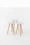 Hanah Home Peka-155 - Set de 3 Mesas Apilables Blancas